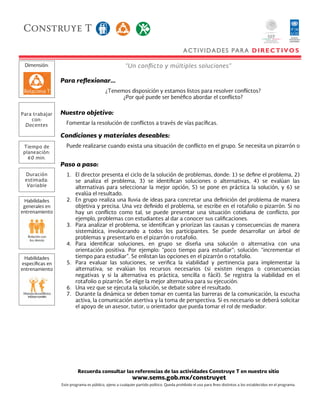 ACTIVIDADES PARA DIRECTIVOS
 