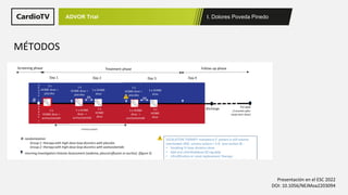 I. Dolores Poveda Pinedo
ADVOR Trial
Presentación en el ESC 2022
DOI: 10.1056/NEJMoa2203094
MÉTODOS
 