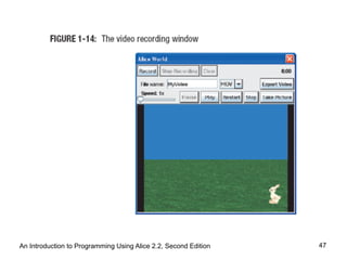 47An Introduction to Programming Using Alice 2.2, Second Edition
 