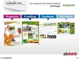 C A3 DISTRIB 2015
165
165
Propectus Facebook Site internet
Les supports de communication
Jardinage
E-mailing
 