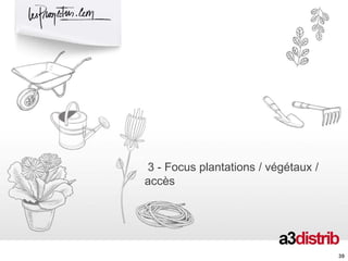 3 - Focus plantations / végétaux /
accès
39
 