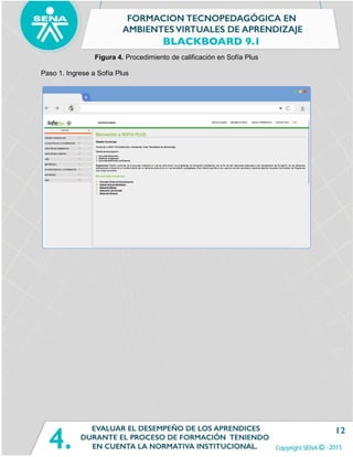 12
Figura 4. Procedimiento de calificación en Sofía Plus
Paso 1. Ingrese a Sofía Plus
 