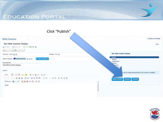 Click “Publish”
 