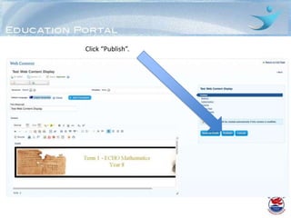 Click “Publish”.
 