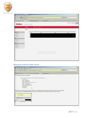 112 | P a g e
Making the malicious CSRF request
 