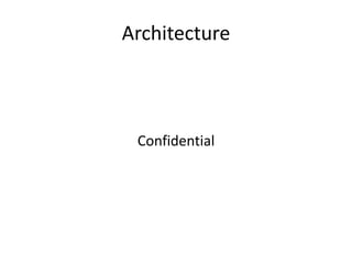 Architecture



 Confidential
 