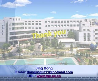 Jing Dong Email:  [email_address] URL:  www.tgp.ac.cn 