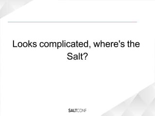 Looks complicated, where's the
Salt?
 
