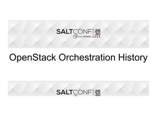 OpenStack Orchestration History
 