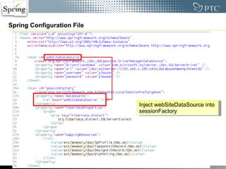 Spring Configuration File Inject webSiteDataSource into  sessionFactory 