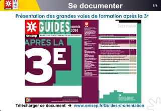 5/6
Présentation des grandes voies de formation après la 3e
Télécharger ce document  www.onisep.fr/Guides-d-orientation
 