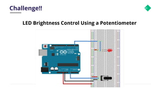 Challenge!! 49
LED Brightness Control Using a Potentiometer
 