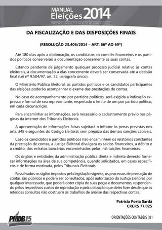 Manual das Eleições de 2014 - PMDB/RS
