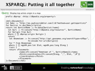 Transforming between XML and RDF with XSPARQL