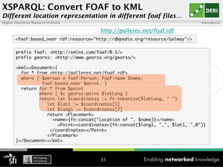 Transforming between XML and RDF with XSPARQL