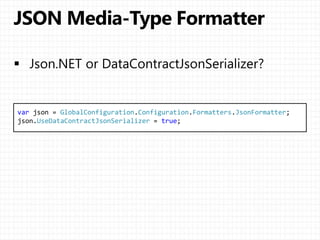 var json = GlobalConfiguration.Configuration.Formatters.JsonFormatter;
json.UseDataContractJsonSerializer = true;
 