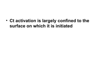 Ct activation is largely confined to the surface on which it is initiated 