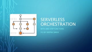SERVERLESS
ORCHESTRATION
WITH AWS STEP FUNCTIONS
FLS BY DEEPAK SINGH
 