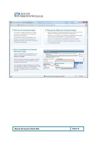 Manual del Usuario Cliente Web Página 36
 