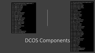 DCOS Components
 