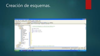 Creación de esquemas.
 