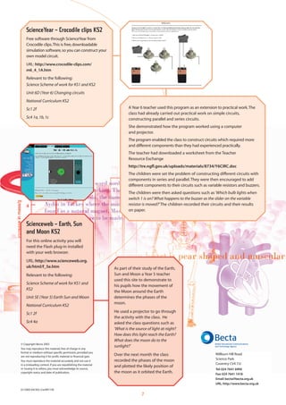 Becta - Using web-based resources in Primary Science