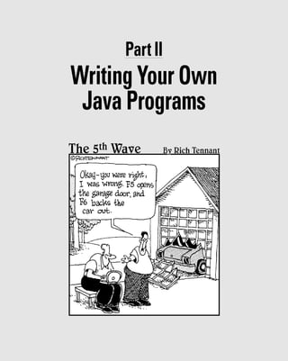 Part II
Writing Your Own
 Java Programs
 