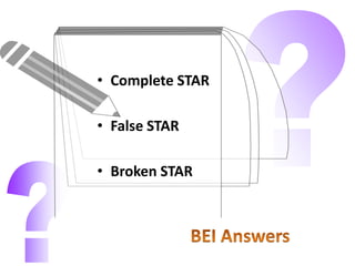 Complete STARFalse STARBroken STARBEI Answers