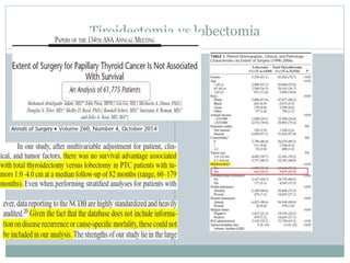 Tiroidectomia vs lobectomia
 