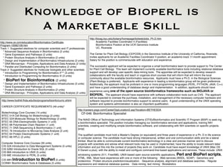 BioPerl: Developming Open Source Software
