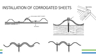 INSTALLATION OF CORROGATED SHEETS
 
