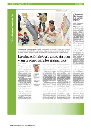 BOLETÍN INFORMATIVO NÚMEROV FEBRERO 2019
BOLETÍN INFORMATIVO DE NUEVA CANARIAS
MÁSACTIVIDADPARLAMENTARIA
 