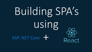 Building SPA’s
using
+
 