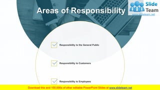 25
Areas of Responsibility
Responsibility to the General Public
Responsibility to Customers
Responsibility to Employees
 