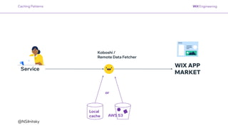 @NSilnitsky
Service
WIX APP
MARKET
Caching Patterns
Koboshi /
Remote Data Fetcher
Local
cache
or
AWS S3
 