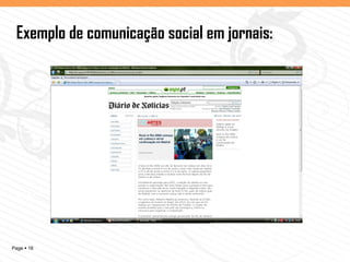 Exemplo de comunicação social em jornais: Por Ti Eu Vou... 
