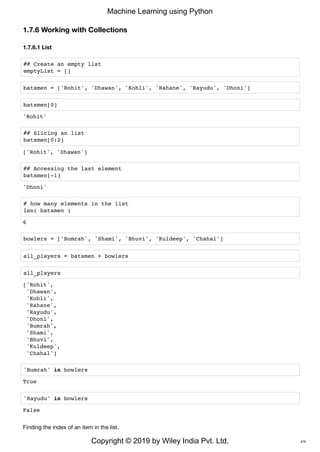 Chapter 1   python basics