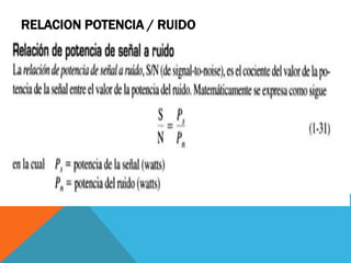 RELACION POTENCIA / RUIDO
 