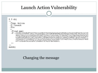 Launch Action Vulnerability Changing the message 