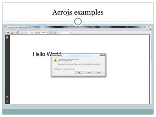 Acrojs examples 