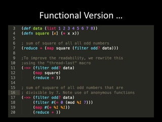 Functional Version …
 