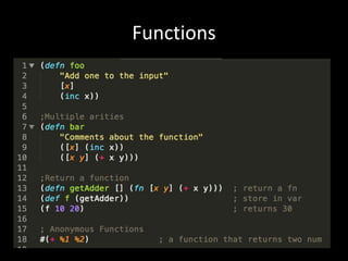 Functions
 