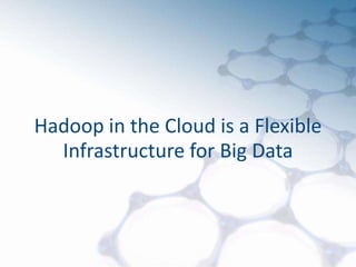 16
Hadoop in the Cloud is a Flexible
Infrastructure for Big Data
 