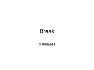 Break 5 minutes 