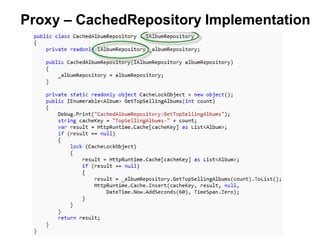 Proxy – CachedRepository Implementation
 