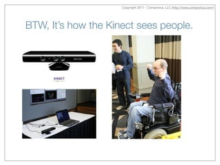 Copyright 2011 - Componica, LLC (http://www.componica.com/)
BTW, It’s how the Kinect sees people.
 
