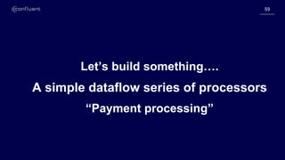5959
Let’s build something….
A simple dataflow series of processors
“Payment processing”
 