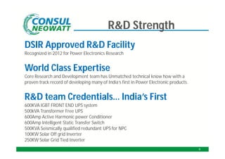 Consul Neowatt Power Solutions Pvt. Ltd, Chennai, Power Conditioning