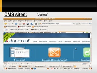 CMS sites:   ”Joomla”




                         
 