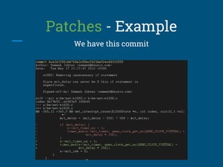 Patches - Example
We have this commit
 